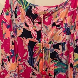 Vibrant Pink Floral Women's Lilly Pulitzer Dress